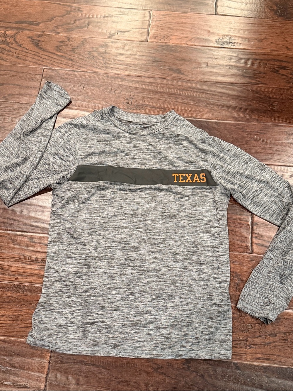 Texas Long Sleeve Heathered Gray Performance Tee
